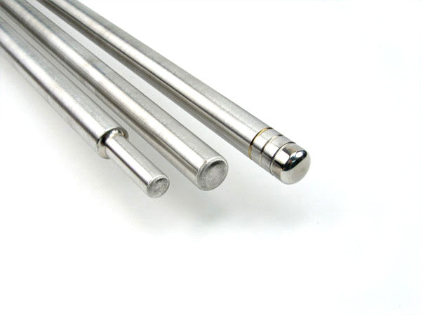 The PU-34 is a very durable and versatile punty, choice of body material, grips, and straight or step down head.